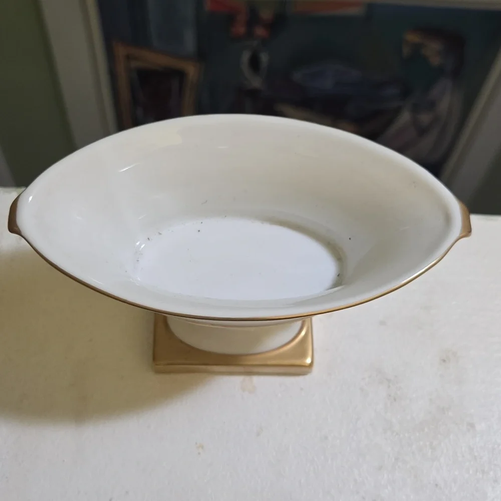 Vintage Gilt Porcelain / Footed Bowl.